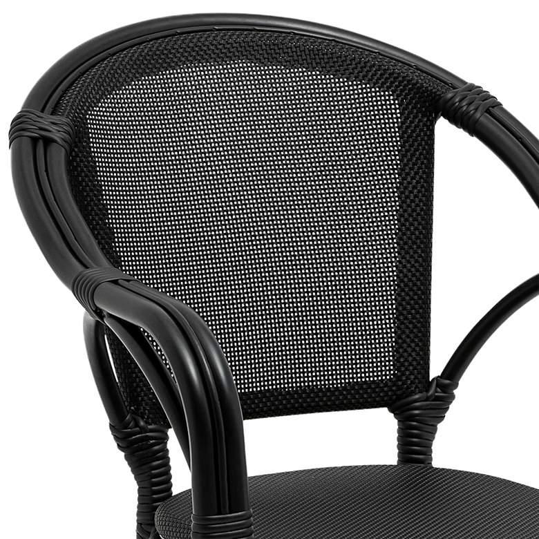 Image 2 Ivan Black Outdoor Stacking Armchairs Set of 2 more views