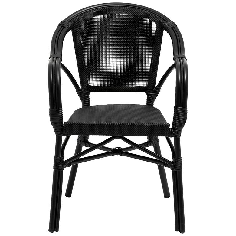 Image 6 Ivan Black Outdoor Stacking Armchairs Set of 2 more views