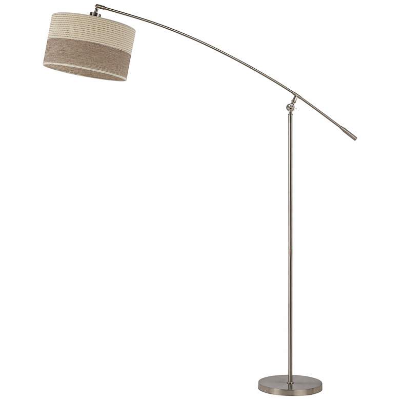 Image 1 Ivanhoe Brushed Steel Balance Arm Arc Floor Lamp