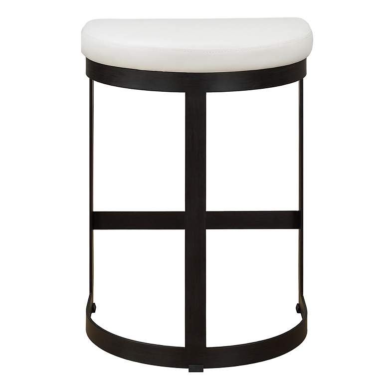 Image 3 Ivanna White and Black Counter Stool more views