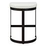 3_Ivanna White and Black Counter Stool more views