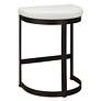 6_Ivanna White and Black Counter Stool more views