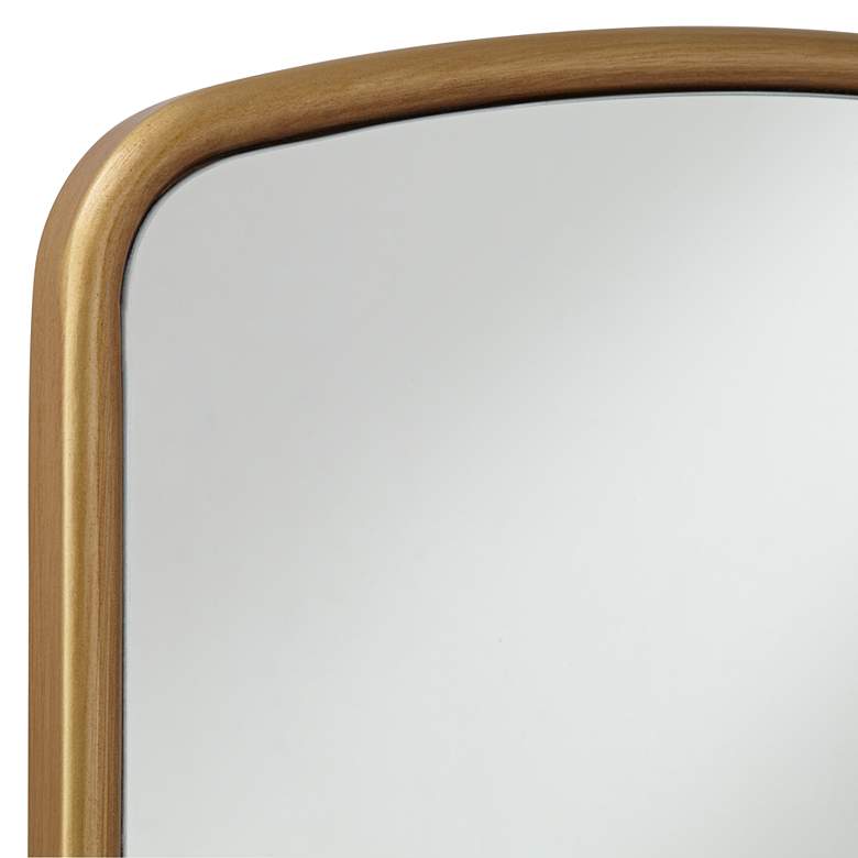 Image 4 Ivanov Brush Gold 23 1/2" x 39" Arch Top Wall Mirror more views
