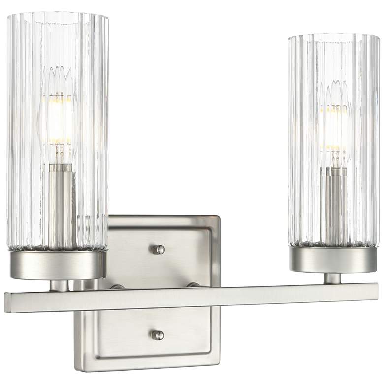 Image 1 Iversen 12.5" Wide 2-Light Vanity in Brushed Nickel
