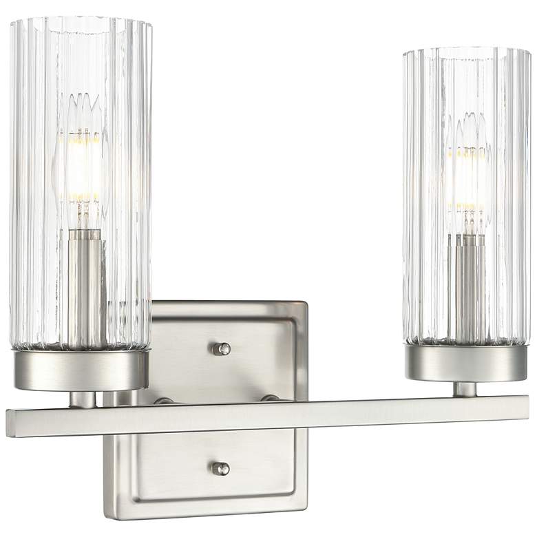 Image 2 Iversen 12.5" Wide 2-Light Vanity in Brushed Nickel more views