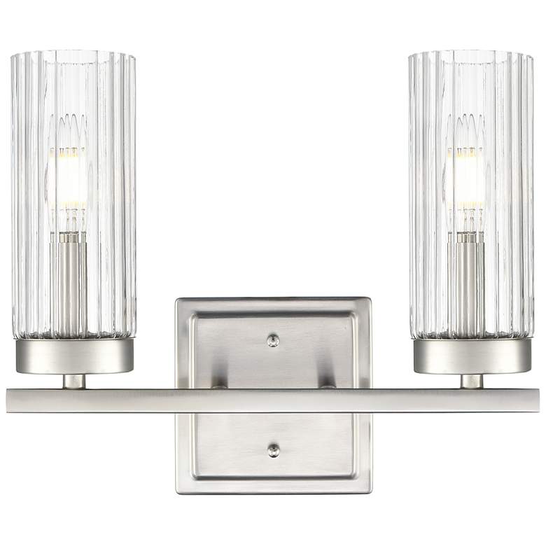 Image 3 Iversen 12.5" Wide 2-Light Vanity in Brushed Nickel more views