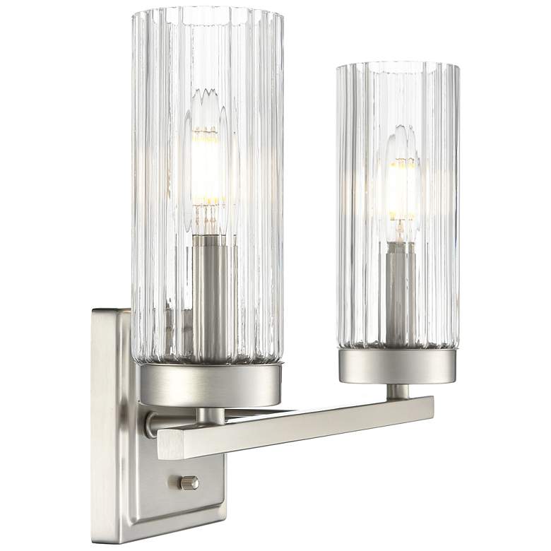 Image 4 Iversen 12.5" Wide 2-Light Vanity in Brushed Nickel more views
