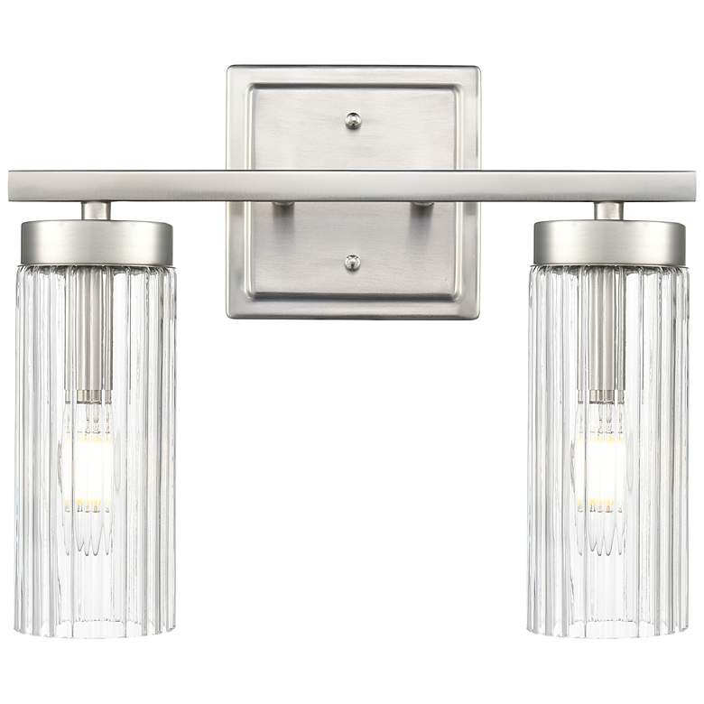 Image 5 Iversen 12.5" Wide 2-Light Vanity in Brushed Nickel more views
