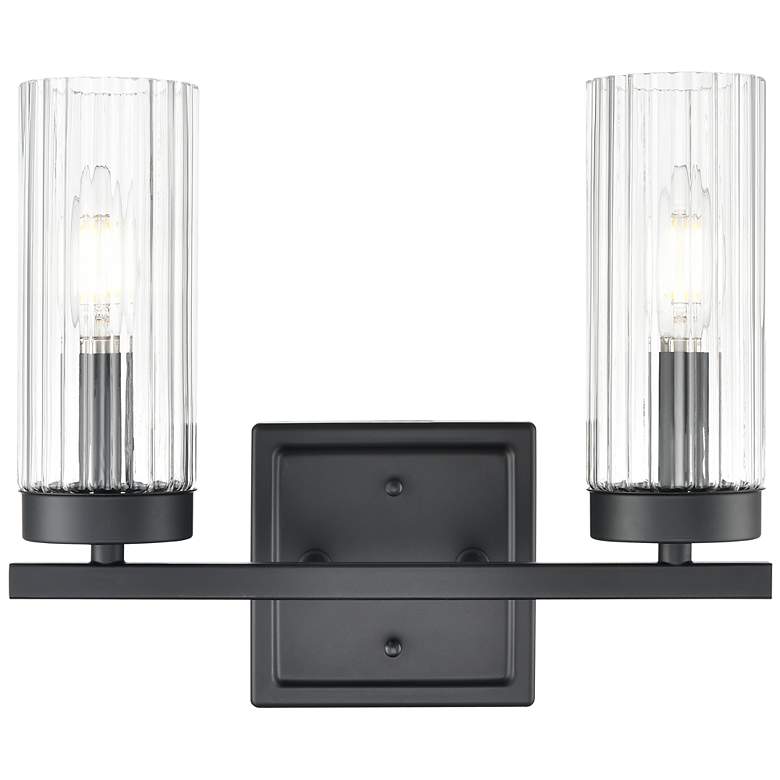 Image 3 Iversen 12.5" Wide 2-Light Vanity in Matte Black more views