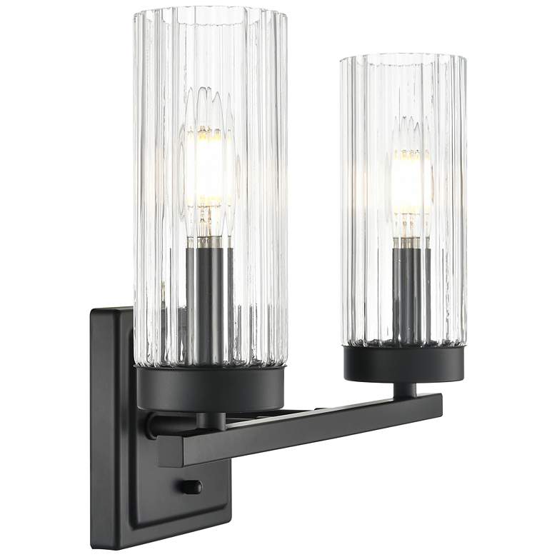 Image 4 Iversen 12.5" Wide 2-Light Vanity in Matte Black more views