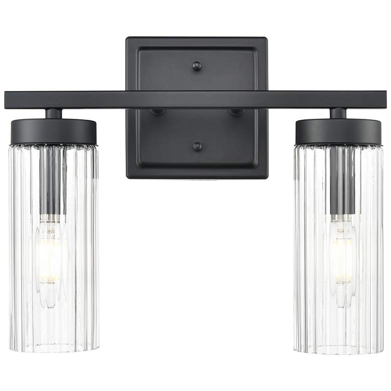 Image 5 Iversen 12.5" Wide 2-Light Vanity in Matte Black more views
