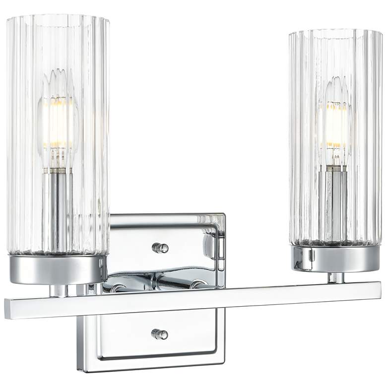Image 2 Iversen 12.5" Wide 2-Light Vanity in Polished Chrome more views
