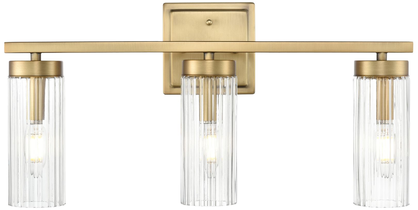 Image 5 Iversen 21" Wide 3-Light Vanity in Vintage Brass more views