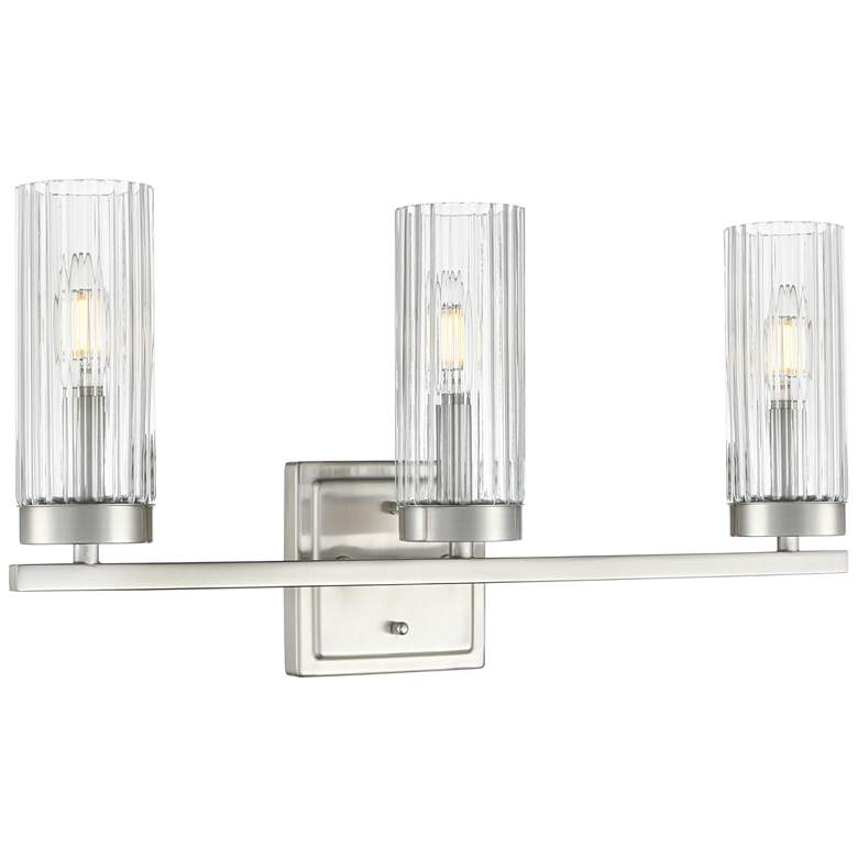 Image 1 Iversen 21" Wide 3-Light Vanity in Brushed Nickel