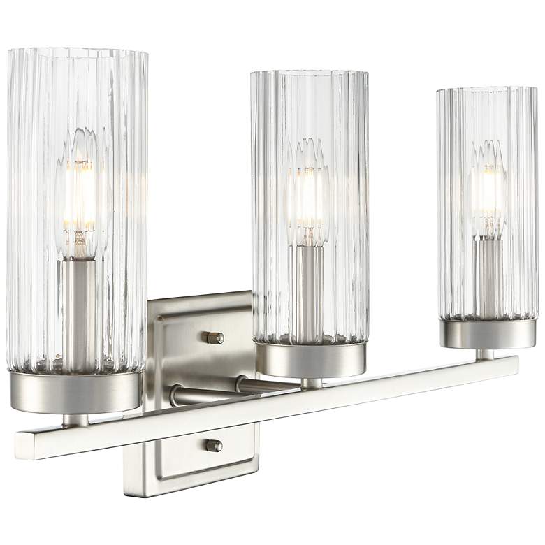 Image 4 Iversen 21" Wide 3-Light Vanity in Brushed Nickel more views