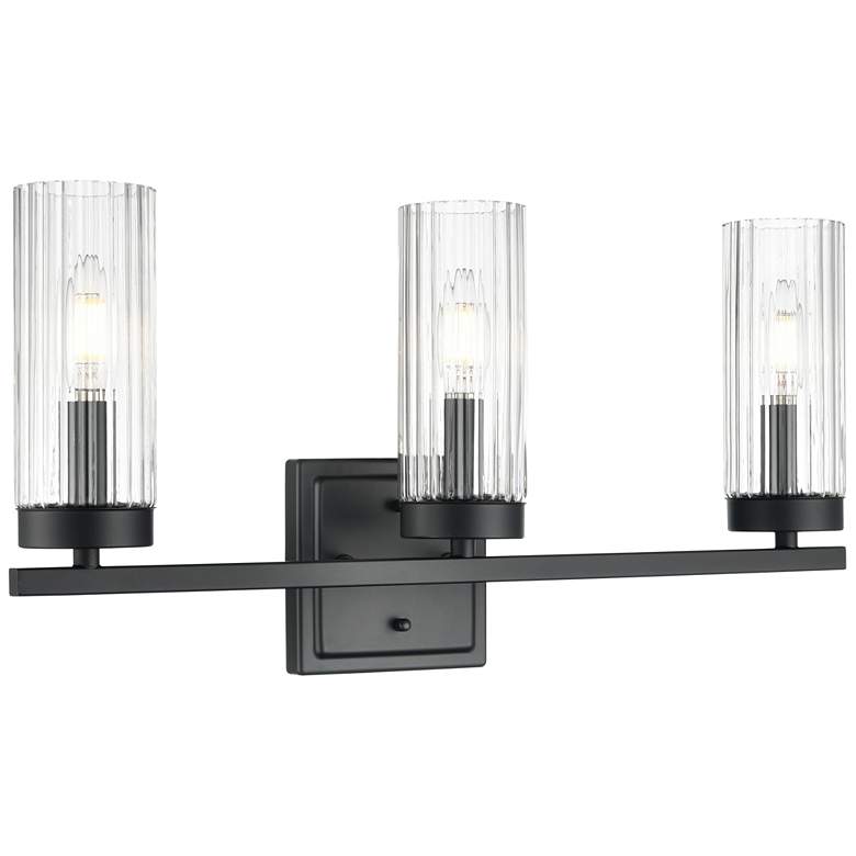 Image 1 Iversen 21" Wide 3-Light Vanity in Matte Black