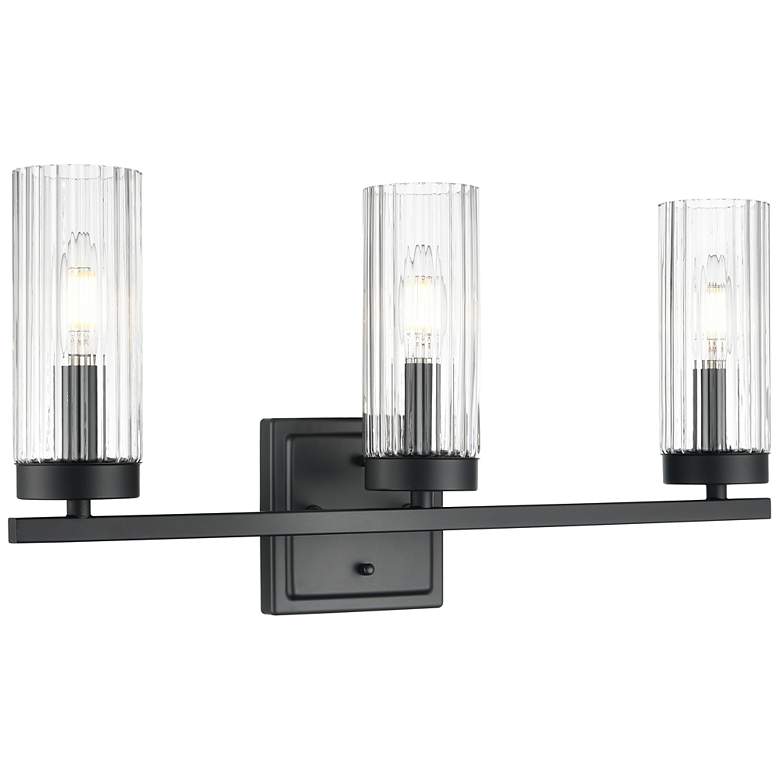 Image 2 Iversen 21" Wide 3-Light Vanity in Matte Black more views