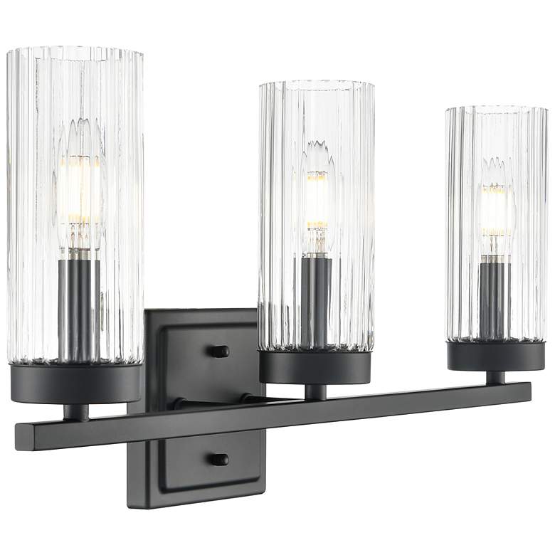 Image 4 Iversen 21" Wide 3-Light Vanity in Matte Black more views