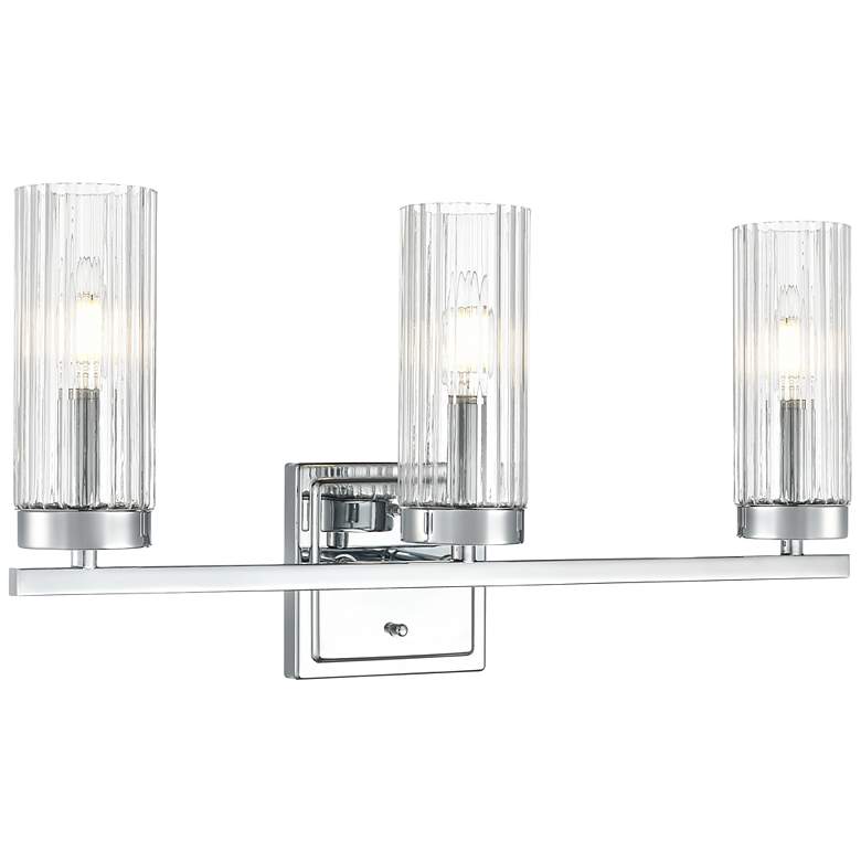 Image 2 Iversen 21" Wide 3-Light Vanity in Polished Chrome more views