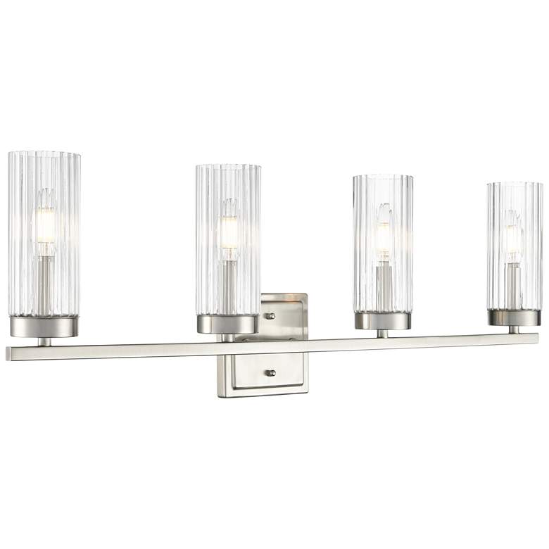Image 1 Iversen 29.75" Wide 4-Light Vanity in Brushed Nickel