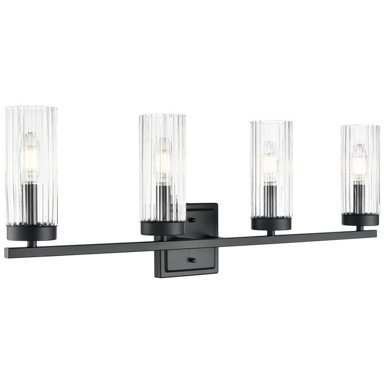 Image 1 Iversen 29.75" Wide 4-Light Vanity in Matte Black