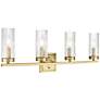 1_Iversen 29.75" Wide 4-Light Vanity in Vintage Brass