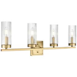 Iversen 29.75" Wide 4-Light Vanity in Vintage Brass