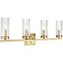 2_Iversen 29.75" Wide 4-Light Vanity in Vintage Brass more views