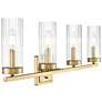 4_Iversen 29.75" Wide 4-Light Vanity in Vintage Brass more views