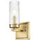Iversen 5" Wide 1-Light Vanity in Vintage Brass
