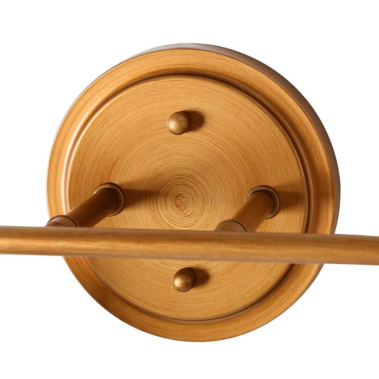 Image 4 Ives 10 1/2" High Vintage Brushed Gold 2-Light Wall Sconce more views