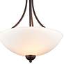 3_Ivey Lake 15" Wide Rubbed Bronze Bowl Pendant Light more views