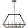 Ivon 25"W Natural Black Iron Kitchen Island Light Chandelier