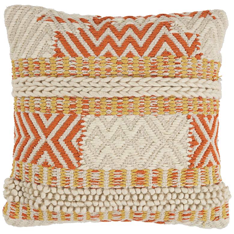 Image 1 Ivory and Spice Playa 18 inch Square Throw Pillow