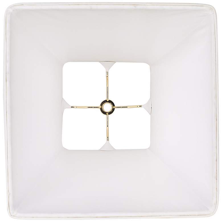 Image 3 Ivory Classic Square Shade 5.25x10x9 (Spider) more views