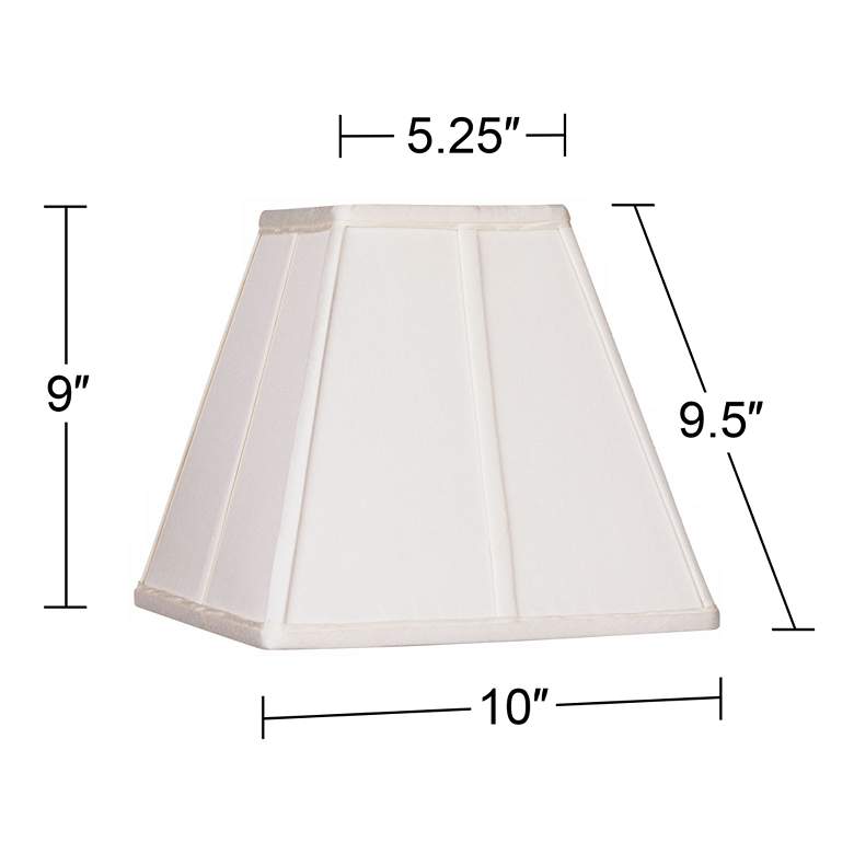 Image 5 Ivory Classic Square Shade 5.25x10x9 (Spider) more views