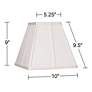 Ivory Classic Square Shade 5.25x10x9 (Spider)
