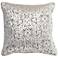 Ivory Cut Velvet 20" Square Throw Pillow