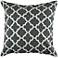 Ivory Embroidered Gray Geometric 18" Square Throw Pillow