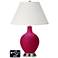 Ivory Empire 2-Light Lamp - 2 Outlets and USB in French Burgundy