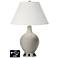 Ivory Empire 2-Light Lamp - 2 Outlets and USB in Requisite Gray