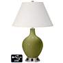 Ivory Empire 2-Light Lamp - 2 Outlets and USB in Rural Green