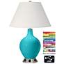 Ivory Empire 2-Light Lamp - 2 Outlets and USB in Surfer Blue