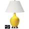 Ivory Empire 2-Light Table Lamp - 2 Outlets and USB in Citrus