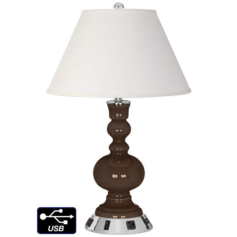 Image 1 Ivory Empire Apothecary Lamp - 2 Outlets and USB in Carafe