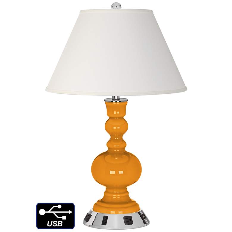 Image 1 Ivory Empire Apothecary Lamp - 2 Outlets and USB in Carnival