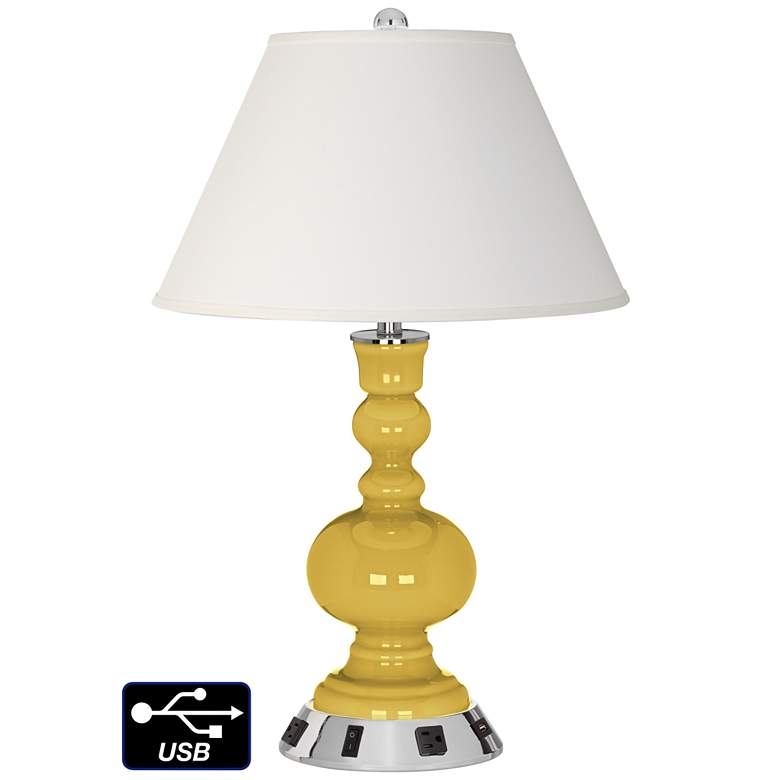 Image 1 Ivory Empire Apothecary Lamp - 2 Outlets and USB in Nugget