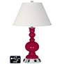 Ivory Empire Apothecary Lamp Outlets and USB in French Burgundy