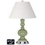 Ivory Empire Apothecary Lamp - Outlets and USB in Majolica Green