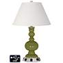 Ivory Empire Apothecary Lamp - Outlets and USBs in Rural Green